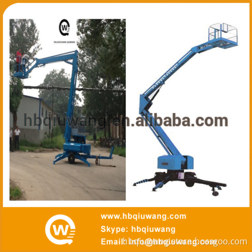Articulated trailer basket lift